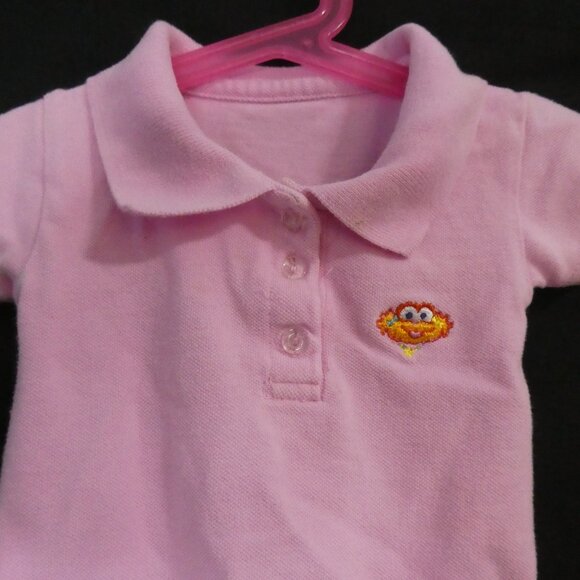 Unbranded | 12 months | Pink Baby Cotton Polo Bodysuit With Embroidery - Picture 5 of 14
